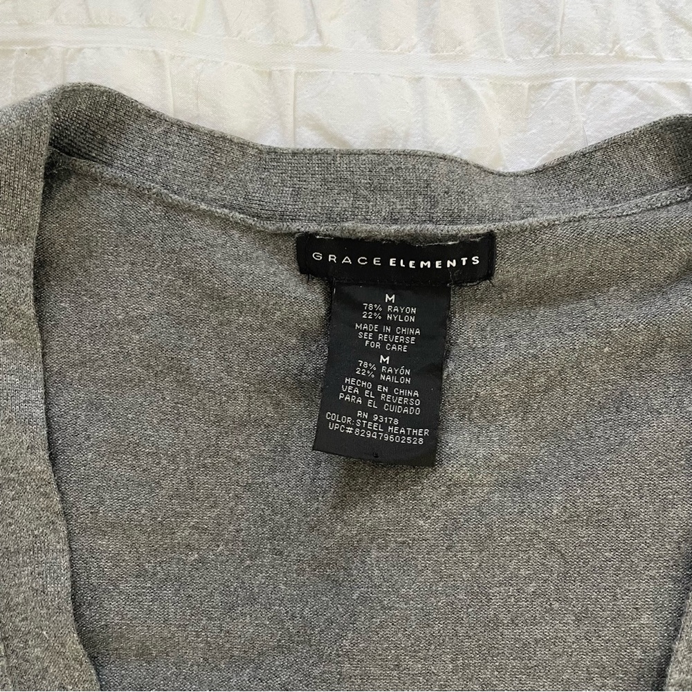 Grace Elements Gray Cardigan - image 3